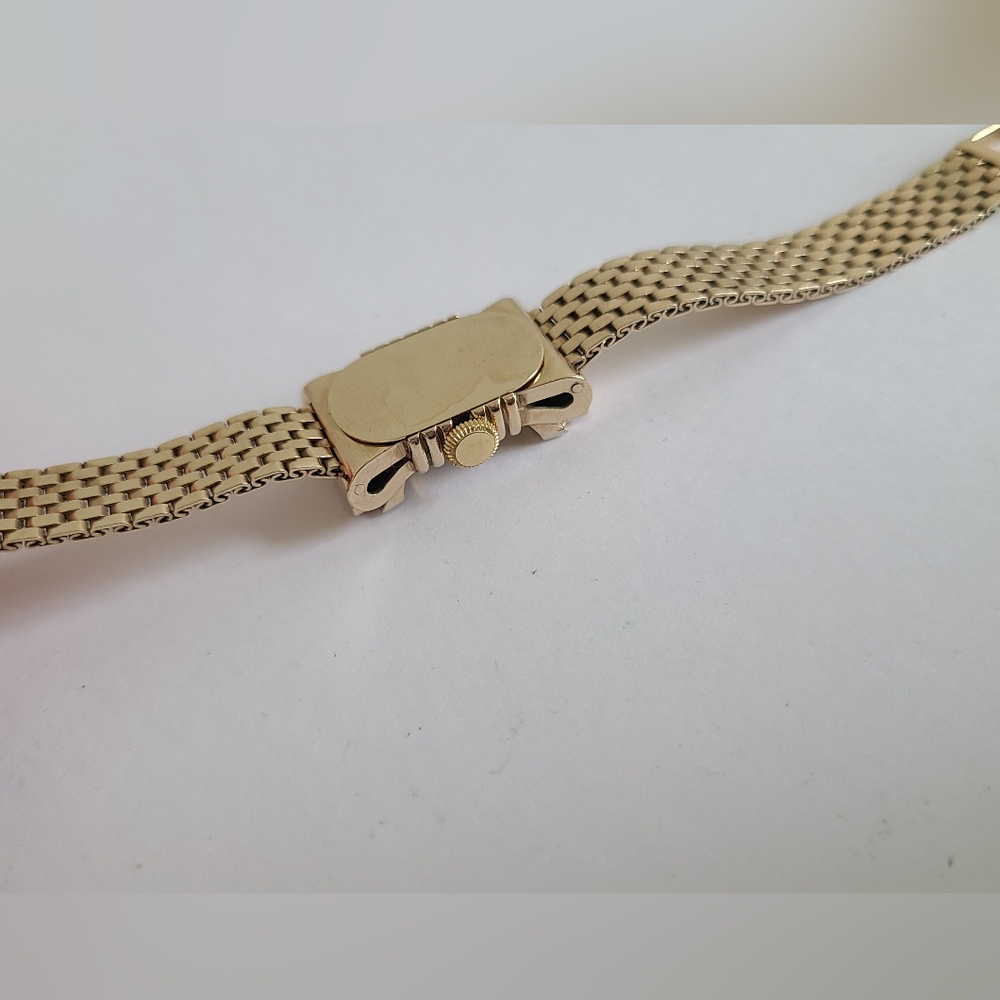 Antique 14K Yellow Gold Custom 17 Jewel Luxury Diamond Ruby Wind Up Manual Watch - Picture 9 of 16